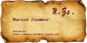 Marcsó Zsombor névjegykártya
